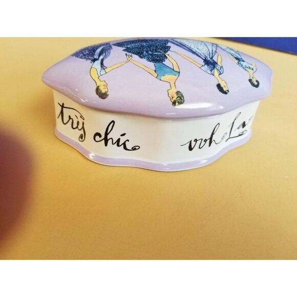 Rosanna Fashion retro Jewelry Trinket box‎ gift Porcelain Model vintage - Picture 3 of 6